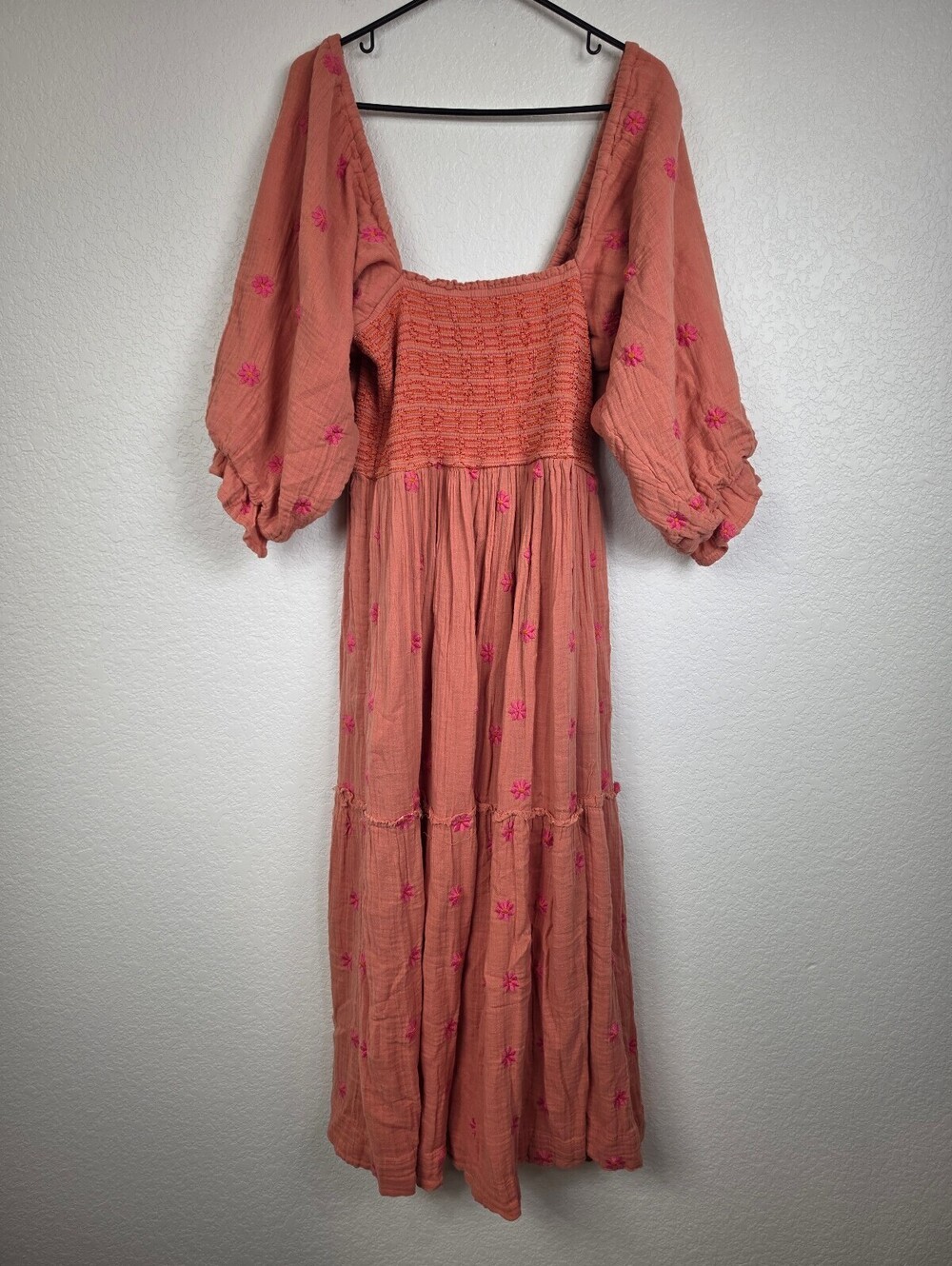 Free People Embroidered Cotton Maxi Dress - Picture 2 of 6